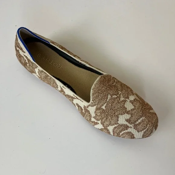 Rothy's The Lounge Loafer Women's 9 Gold Chantilly Metallic Amputee Left Only - Picture 1 of 7